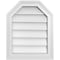 Ekena Millwork Octagonal Top Surface Mount PVC Gable Vent w/ 2"W x 1-1/2"P Brickmould Frame, 16"W x 20"H GVPOT16X2002SN - alternate 1